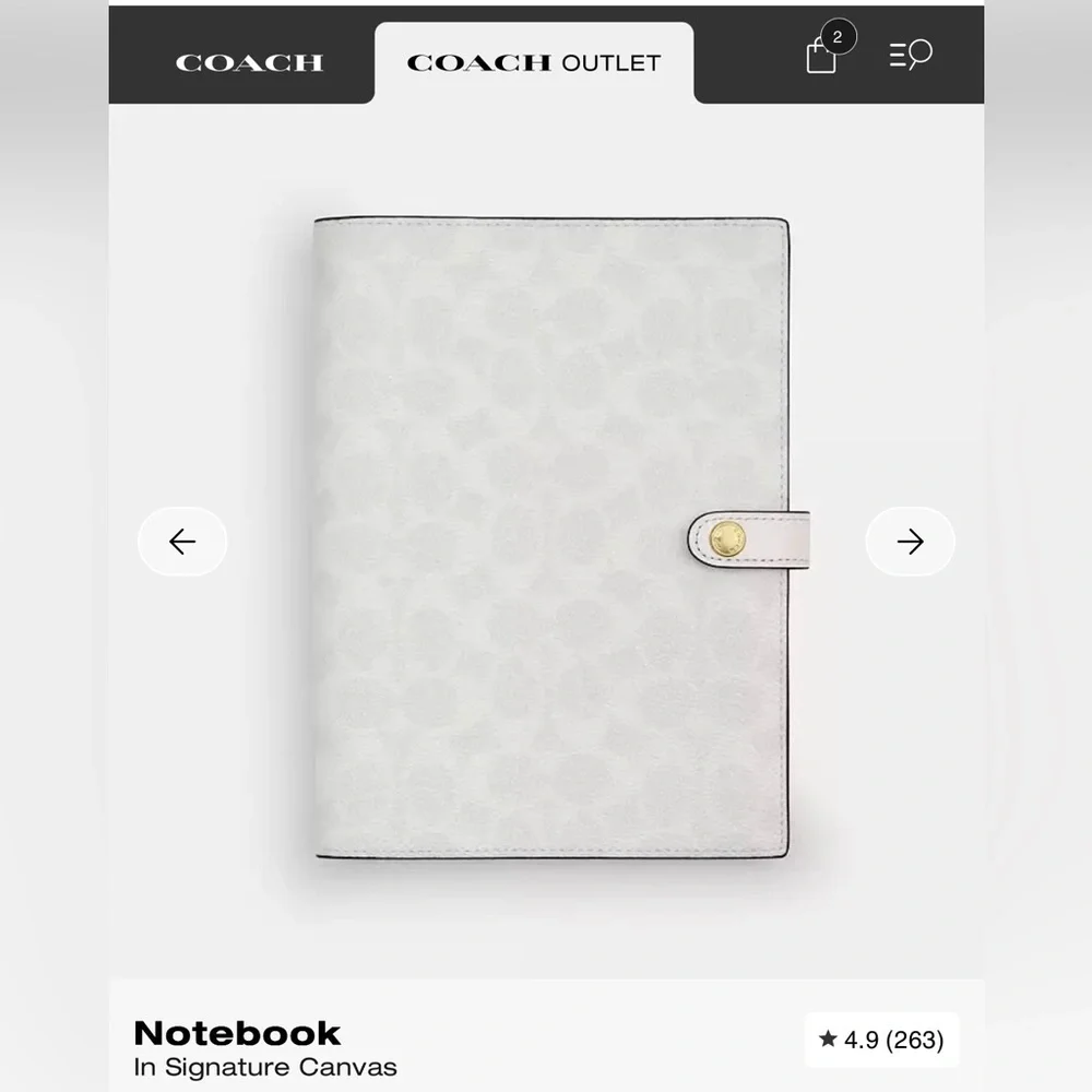 Coach Notebook & Pencil case in Chalk / White - Picture 10 of 15